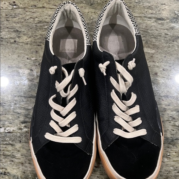 Dolce Vita Zina Sneakers Onyx Embossed Leather - Picture 10 of 11